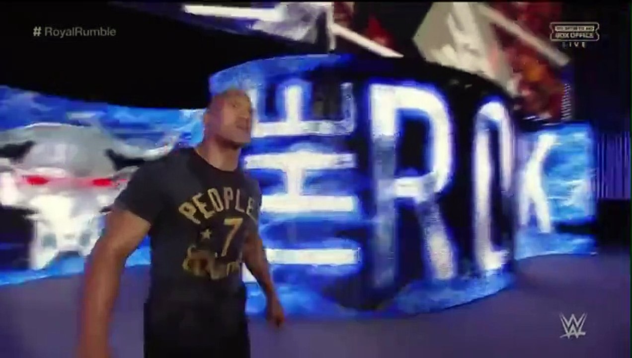 Roman reigns won the Royal Rumble,The rock cameout and help Roman Reigns