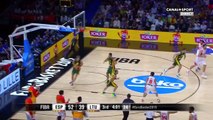 Rudy Fernandez KO lors du match Espagne - Lituanie.