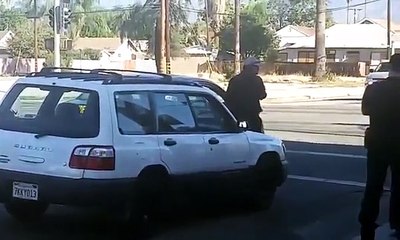 San Bernardino Police Arresting someone Accident DUI