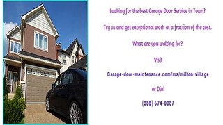 Milton Village, MA Garage Door Parts Repair & Replacement