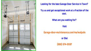 Garage Door Repair Service & Maintenance in Walpole, MA