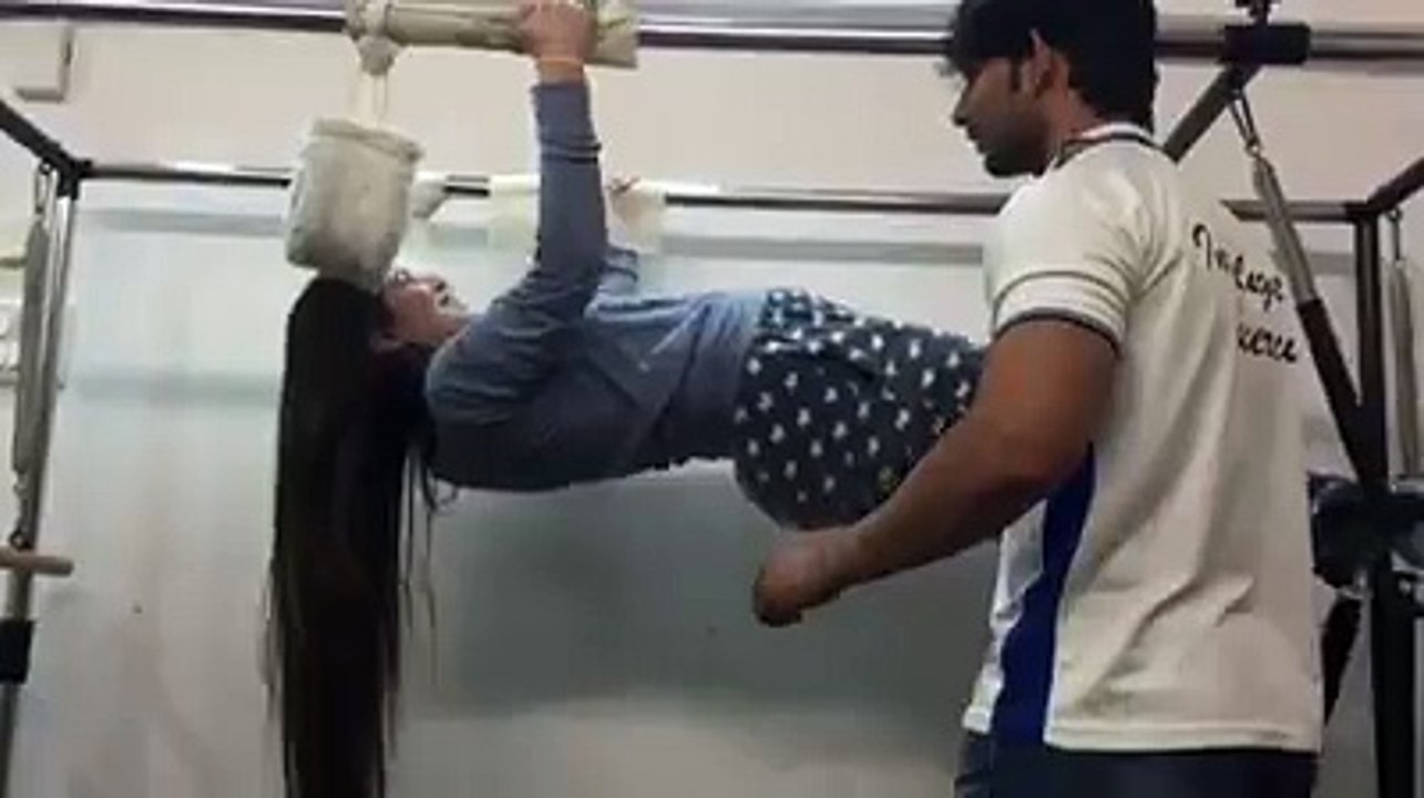 Kainaat Arora working out hard