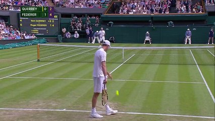 Federer tweener lob against Querrey