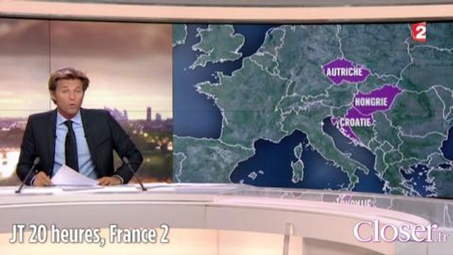 JT France 2 20 heures - L' Autriche prend la place de la République Tchèque sur une carte du journal de Laurent Delahousse