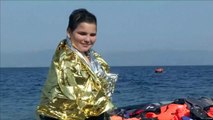 Refugees rescued off the coast of Lesbos