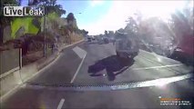 Australian truck driver has his eye on the distracted trucker in front of him...next