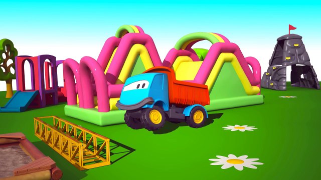 Léo le camion curieux Le camion de pompier | Dessins animés en français