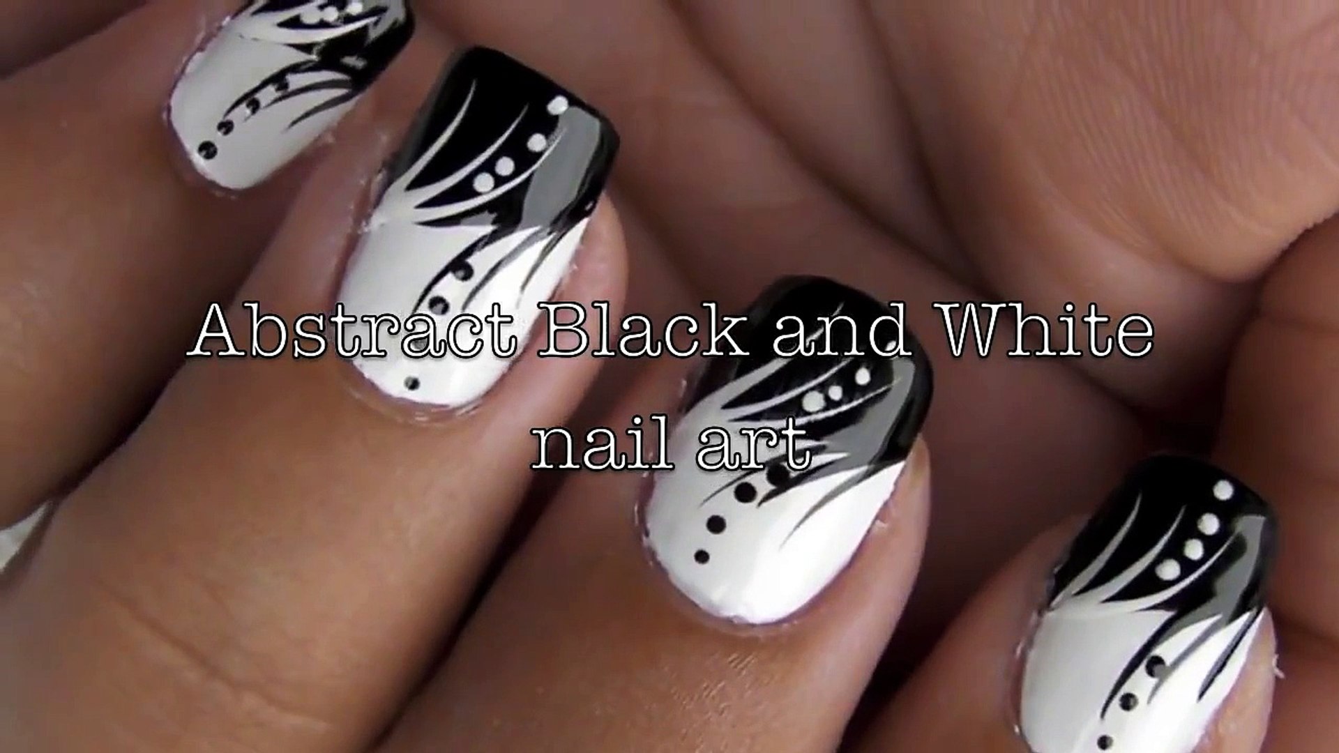 Black and White nail art tutorial - video Dailymotion