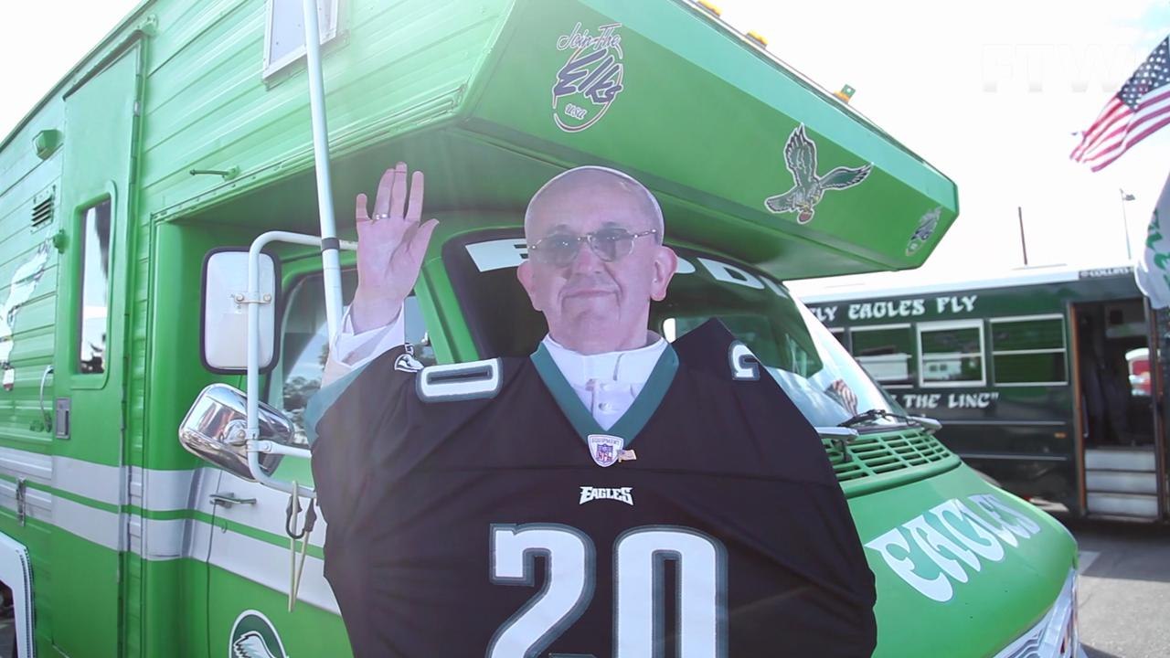 Eagles ask for blessing from the Pope