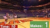 World Record For Underhand Half Court Shots