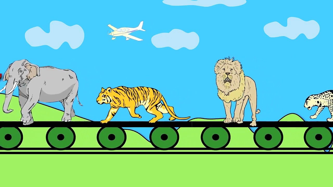 Wild Animals Train: Learning for Kids