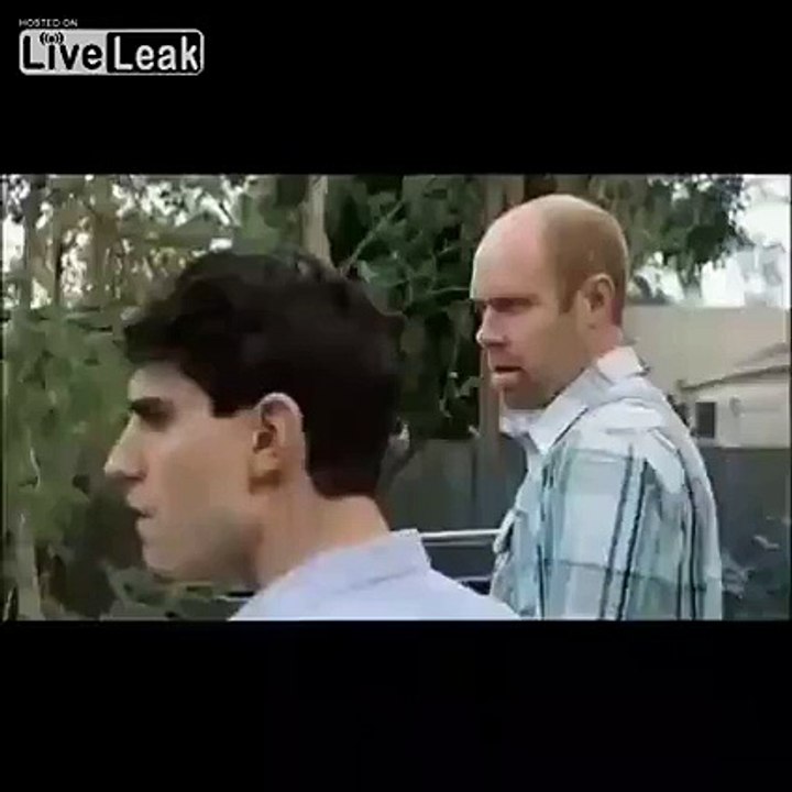 Guy slaps everyone cause of an altercation with his kid (its a skit)