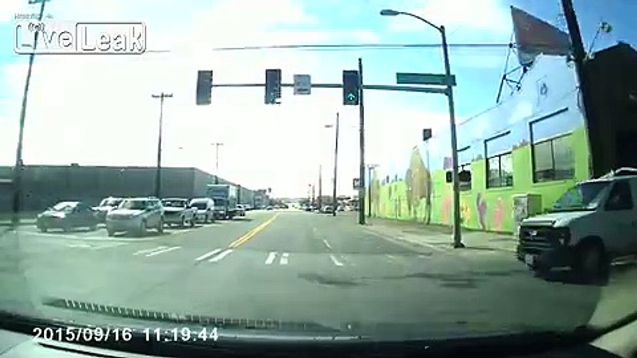 Traffic accident caught on dash camera