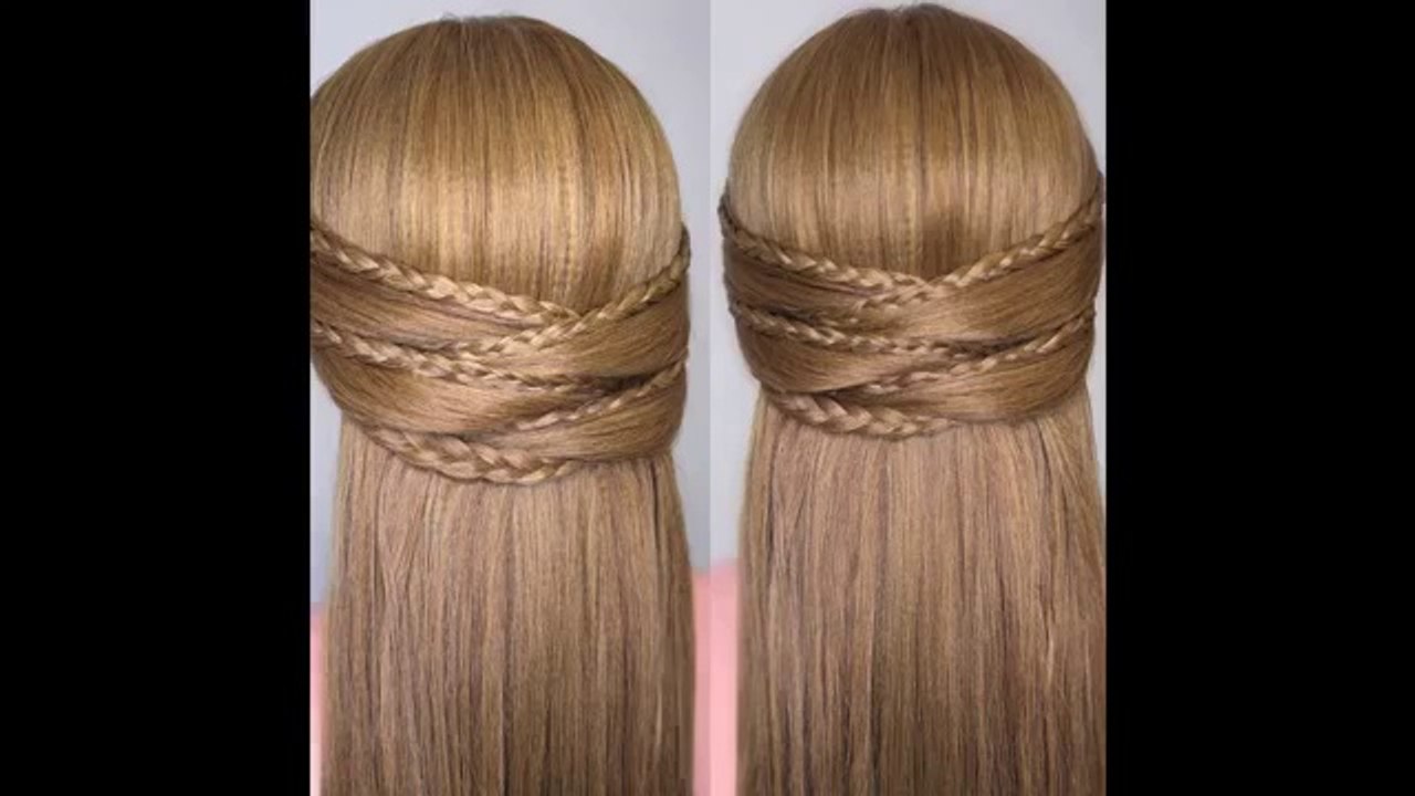 Braided Half Up Half Down Prom Hairstyle