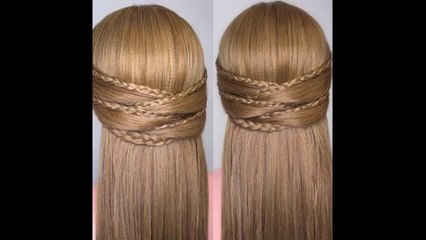 Braided Half Up Half Down Prom Hairstyle
