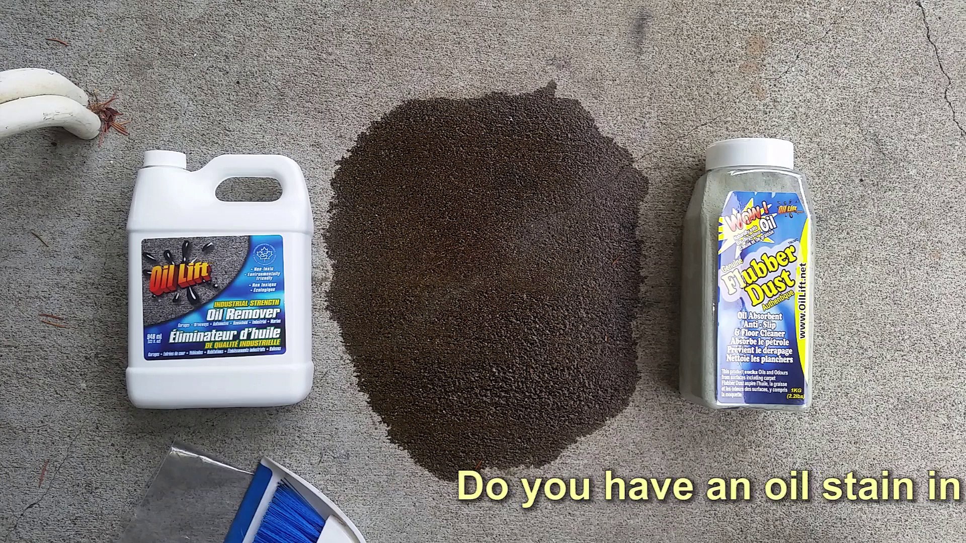 How to remove oil stains from a driveway