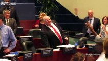 Mayor Rob Ford Dances with the Councillors at the Toronto City Hall