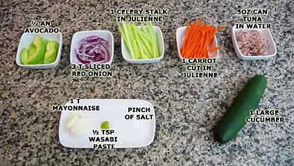 Cucumber Tuna Rolls, easy, healthy recipes