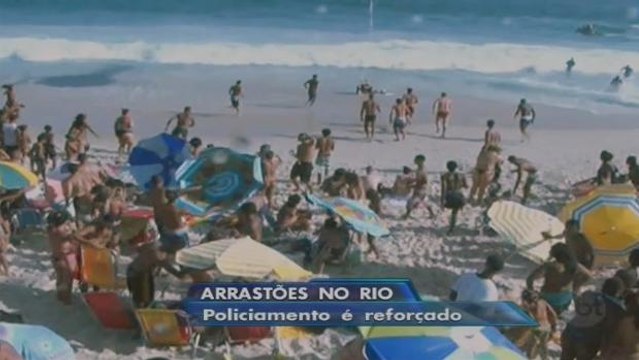 Assaltos e arrastões assustam banhistas nas praias do Rio de Janeiro