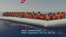Quase 5 mil refugiados são resgatados no Mediterrâneo