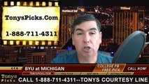 Michigan Wolverines vs. BYU Cougars Free Pick Prediction NCAA College Football Odds Preview 9/24/2015