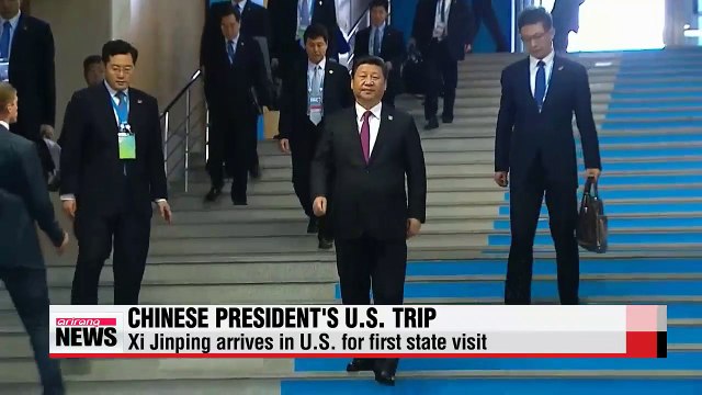 Chinese president arrives in U.S. for first state visit