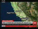 EarthQuake Reported in Chilean Coast 8.3 Magnitude