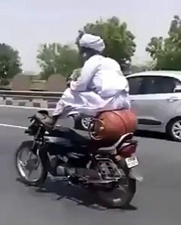 Funny Pakistani Old man Stunt on bike .watch pakistani funny video 2015
