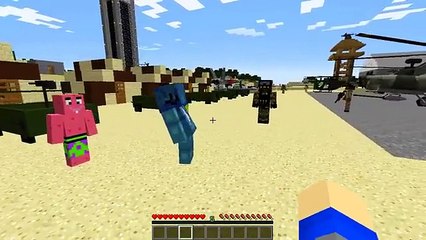 Minecraft Adventure - Sharky and Scuba Steve - SPONGEBOB SAVES THE TROOPS!