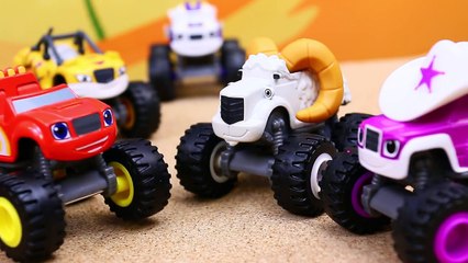 Blaze and the Monster Machines Recruit Starla Big Horn Race with Disney Cars Monster Truck