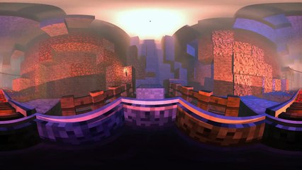 360 Minecraft Roller Coaster [ANIMATION] - 4k HD