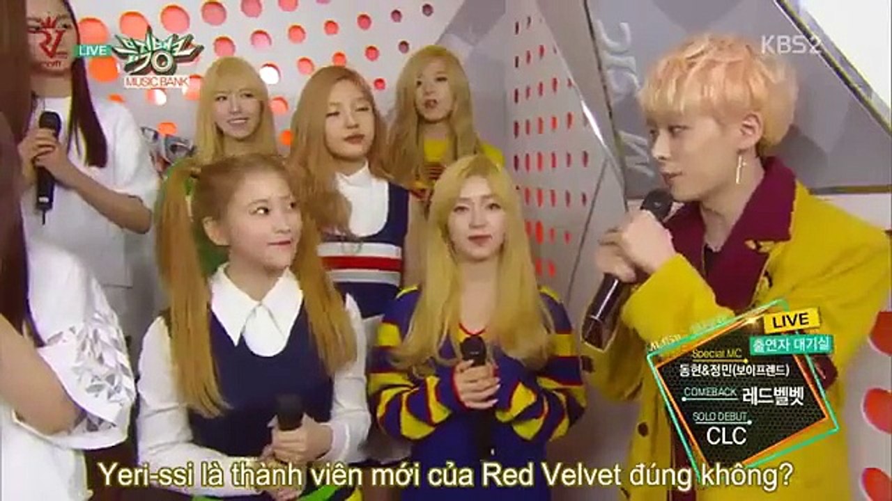 [RVVN][VIETSUB] 150320 Red Velvet @ Music Bank Interview Backstage with CLC