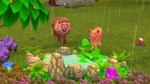 Lion Cartoon Singing Rain Rain Go Away Nursery Rhymes For Children, Kids And Babies