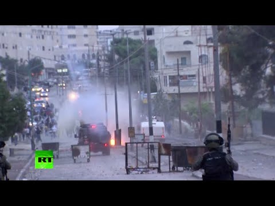 Palestinians hurl stones, Israeli soldiers fire tear gas, stun grenades as clashes grip West Bank
