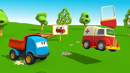 Kid's 3D Construction Cartoons for Children 17 - Leo & the Ambulance (xây dng xe cu thng