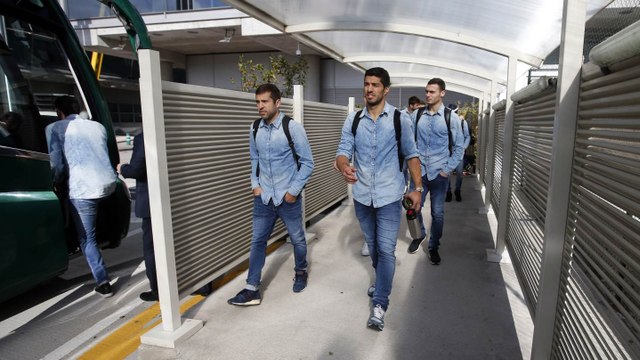 FC Barcelona squad arrive in Madrid and ready to face Getafe
