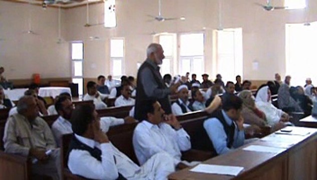 ڈسٹرکٹ کونسل اجلاس میں ڈاکٹرمطیع اللہ شاہ کی گرما گرم تقریر