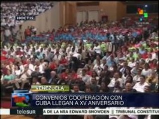 Maduro celebra 15 años del convenio de cooperación Cuba-Venezuela
