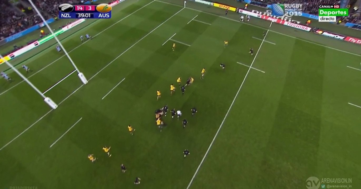 Nehe Milner Skudder finishes a great team try - ALL BLACKS vs WALLABIES