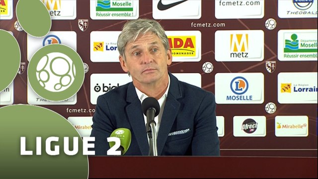 Conférence de presse FC Metz - Paris FC (2-1) : José RIGA (FCM) - Denis RENAUD (PFC) - 2015/2016