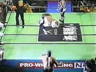 NOAH Halloween: Kobashi (BLAZE), Kikuchi (Doku..) & KENTA (HALIMAO) vs. Misawa (Lion), K. Suzuki (Kevin Mask), M. Inoue