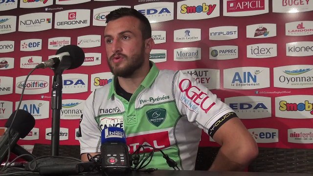 Rugby Top 14 - Brandan Fajardo réagit après Oyonnax - Section Paloise