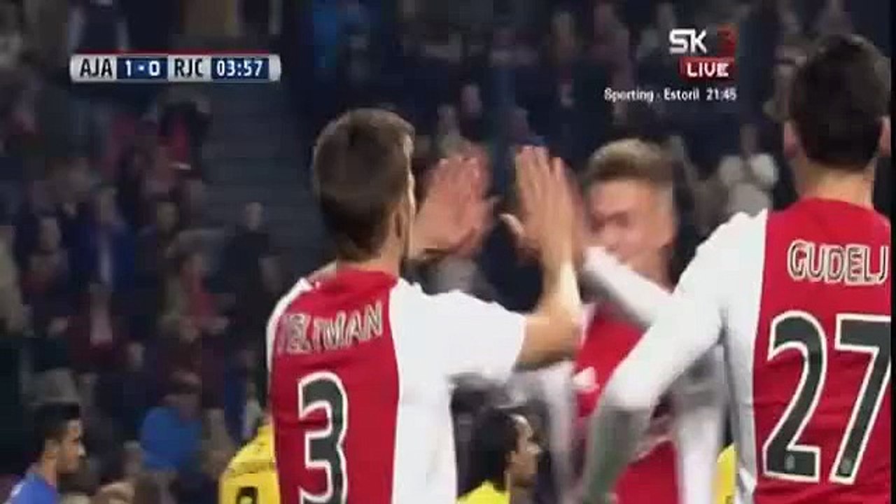 Viktor Fischer Goal - Ajax vs Roda 1-0 Eredivisie 31.10.2015