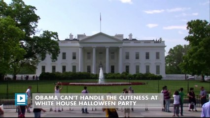 Obama can't handle the cuteness at White House Halloween party