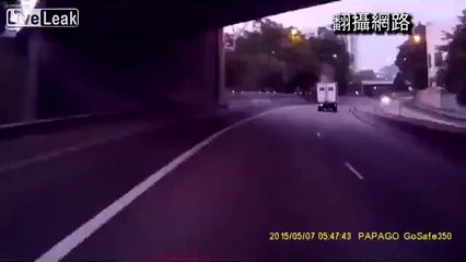 Horrific truck accident truck disintegrates