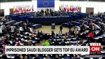 Imprisoned Saudi blogger wins E.U. human rights prize