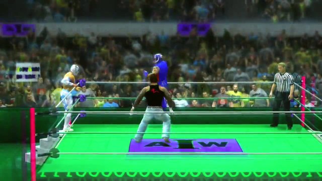 Wrestling Fight - Sin Cara & Rey Mysterio vs Alpha V & Bernie M. (WWE 2K14)