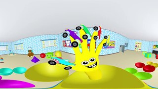 MONSTER TRUCK Finger Family 360° | 3D Surprise Eggs Filled with Trucks for Kids! Nursery R