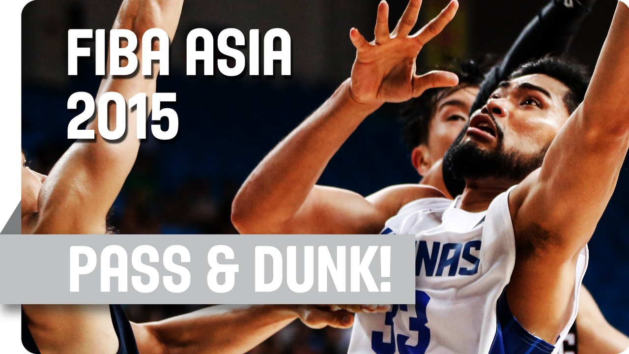 Norwood to De Ocampo for the dunk - 2015 FIBA Asia Championshp