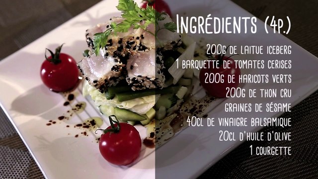 Recette de salade au thon pané au sésame - Gourmand